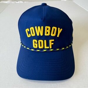 Cowboy Golf Hooey Snapback Hat Blue Yellow